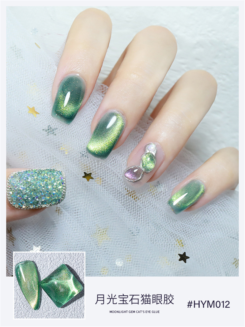 Kasi fantasía arenas movedizas ojo de gato pegamento de esmalte de uñas 2021 nuevo Moonlight gem smoothie Aurora cat eye pegamento salón de uñas