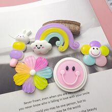 大号笑脸云朵彩虹树脂配件奶油胶diy手机壳发饰冰箱贴钥匙扣车饰