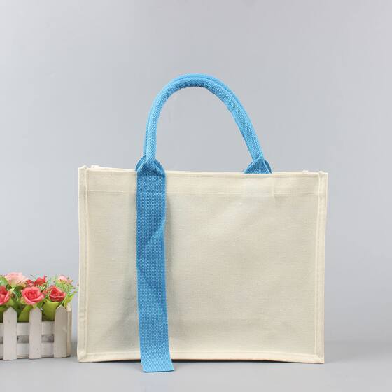 Handheld canvas bag printed custom ogo pattern blank student single shoulder canvas bag custom advertising cotton bag
