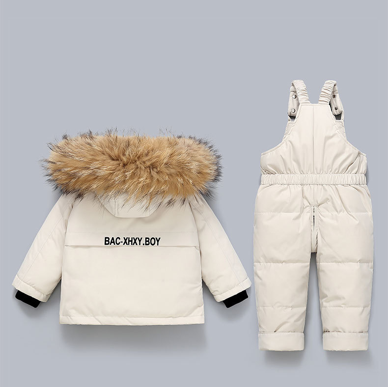 Piumino per bambini 2025, neonato, 1-5 anni, ragazzi e ragazze, nuovo set invernale in due pezzi, top + tuta_voghion.com