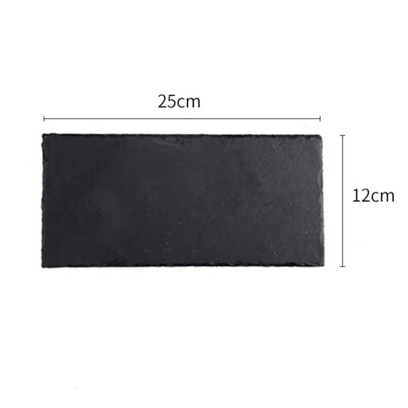 Fábrica al por mayor de estilo europeo en forma de corazón Placa de posavasos pizarra negro natural roca montaña almohadilla de aislamiento térmico de Esquisto