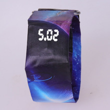 纸手表LED白灯创意男女cajiso黑科技抖音36色可选现货批发