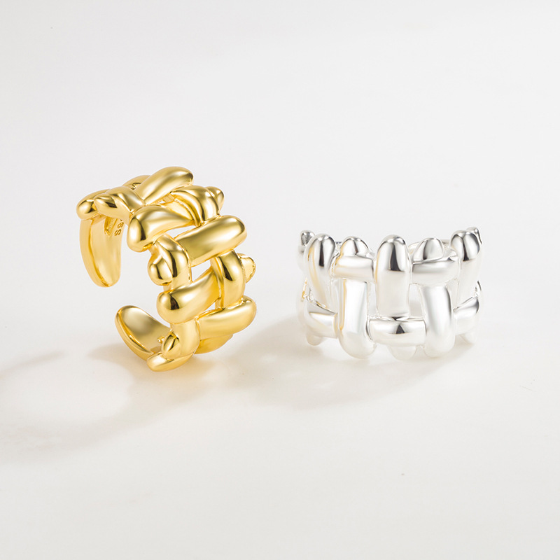 925 sterling silver braided ring noble and luxurious feeling ring hand jewelry