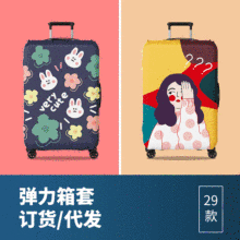 安晴工艺需订货2021拉杆中性行李箱旅行箱动物套保护套防盗防水