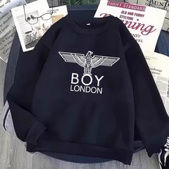 欧美街头复古圆领卫衣男宽松2025秋冬新款情侣装长袖学生上衣