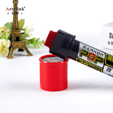 12色POP唛克笔20mm可加墨油性广告笔防水麦克手绘海报宽头记号笔