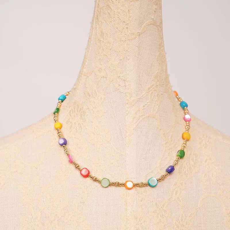 (Cross-border trading), accessory, universal brand rainbow necklace, DIY, European style, simple and elegant design