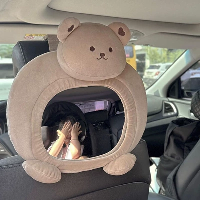 Car Observation Rearview Mirror | Large field of view rear view auxiliary mirror - care-bear-observation-mirror