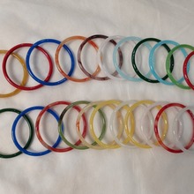 精挑高品质精品62mm叮当镯 禁步环仙女镯玻璃仿玉手镯