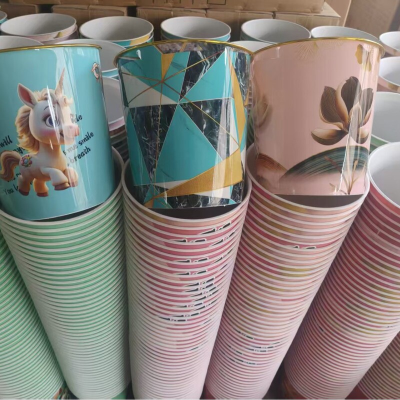 Directly from the manufacturer, gold-rimmed trash bins for offices, hotels, restaurants, toilets, dormitories, and bedside use, large-capacity waste bins Directly from the manufacturer, gold-rimmed trash bins for offices, hotels, restaurants, toilets, dormitories, and bedside use, large-capacity waste bins