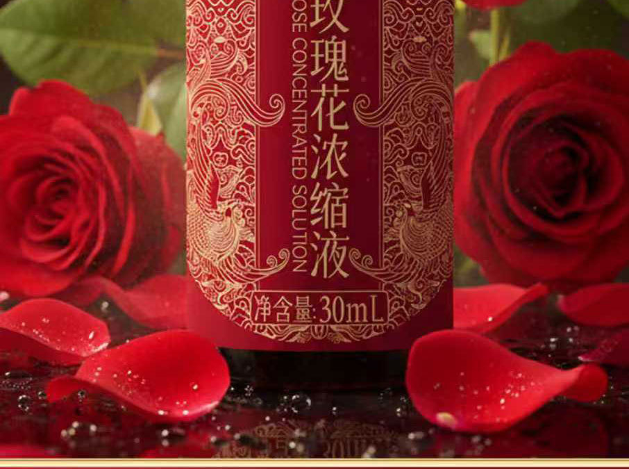 Rose Flower Concentrated Oral Liquid 300ml Damask Rose Extract Drink in use