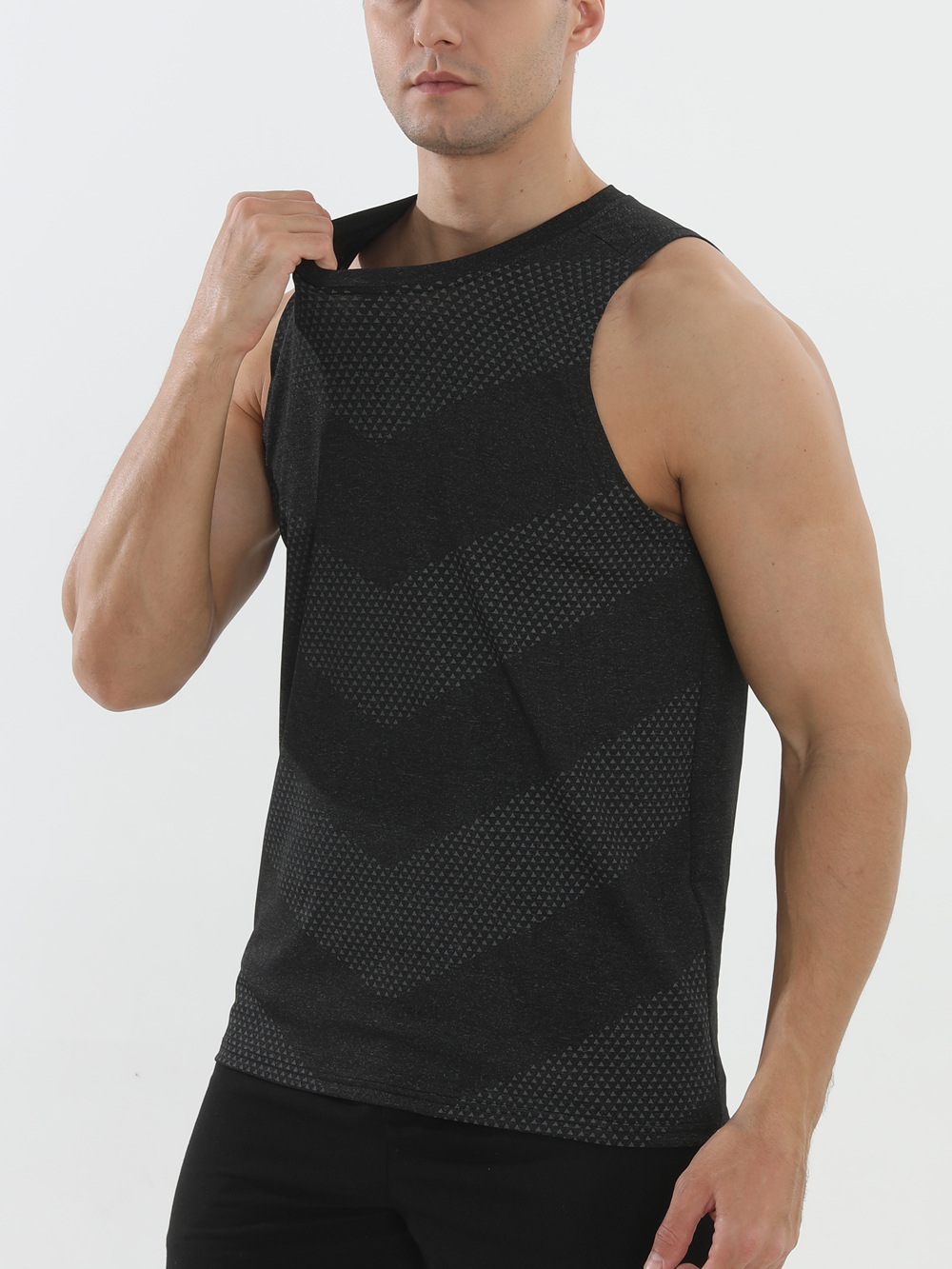 Chalecos de secado rápido para hombres transfronterizos estampados baloncesto de verano corriendo Fitness elasticidad transpirable chalecos de maratón para hombres image 6