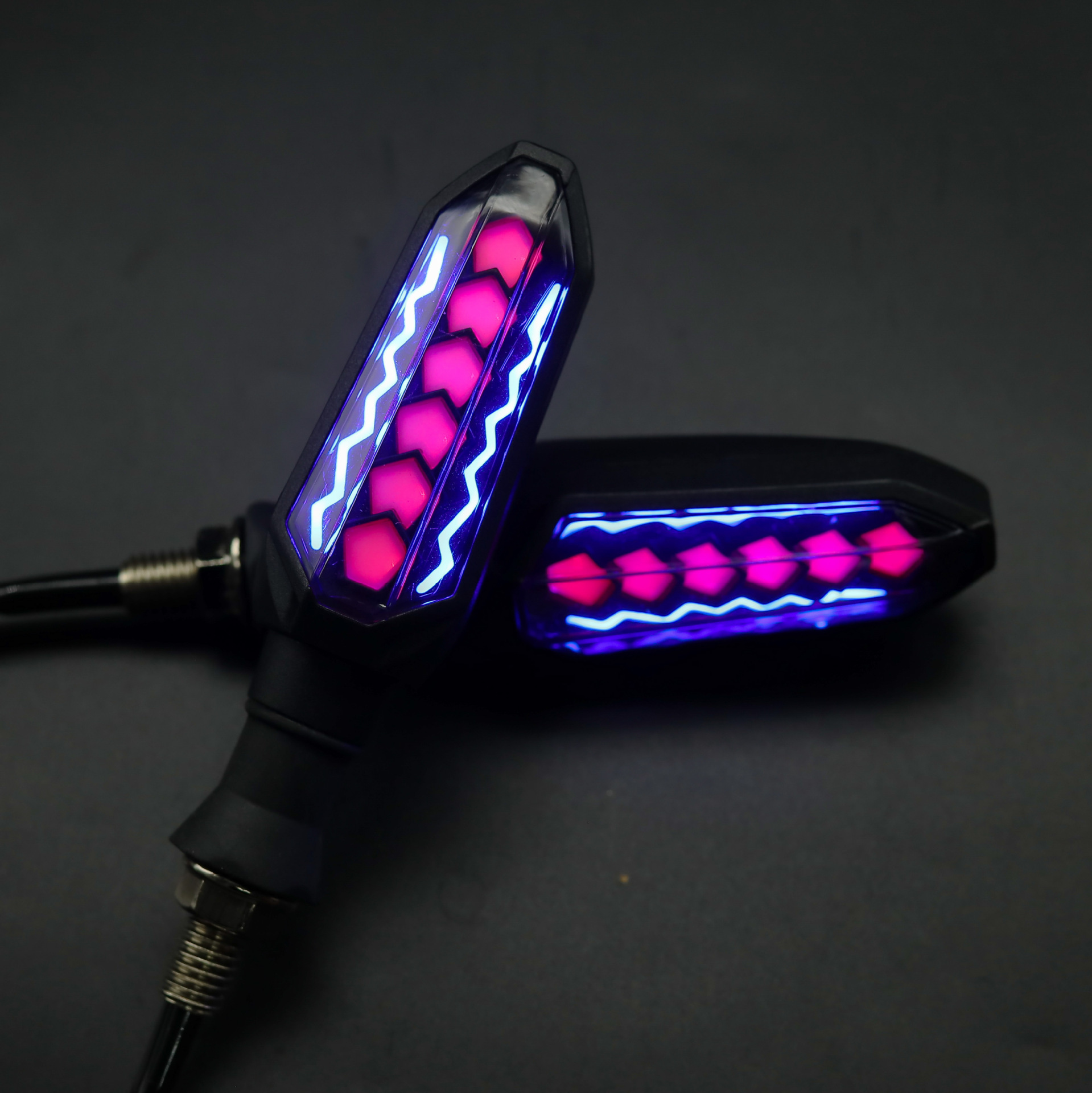 Motocicleta LED luz de giro luz de advertencia del coche eléctrico agua que fluye respirando Luz de dirección luz del coche luz de la esquina Luz de dirección