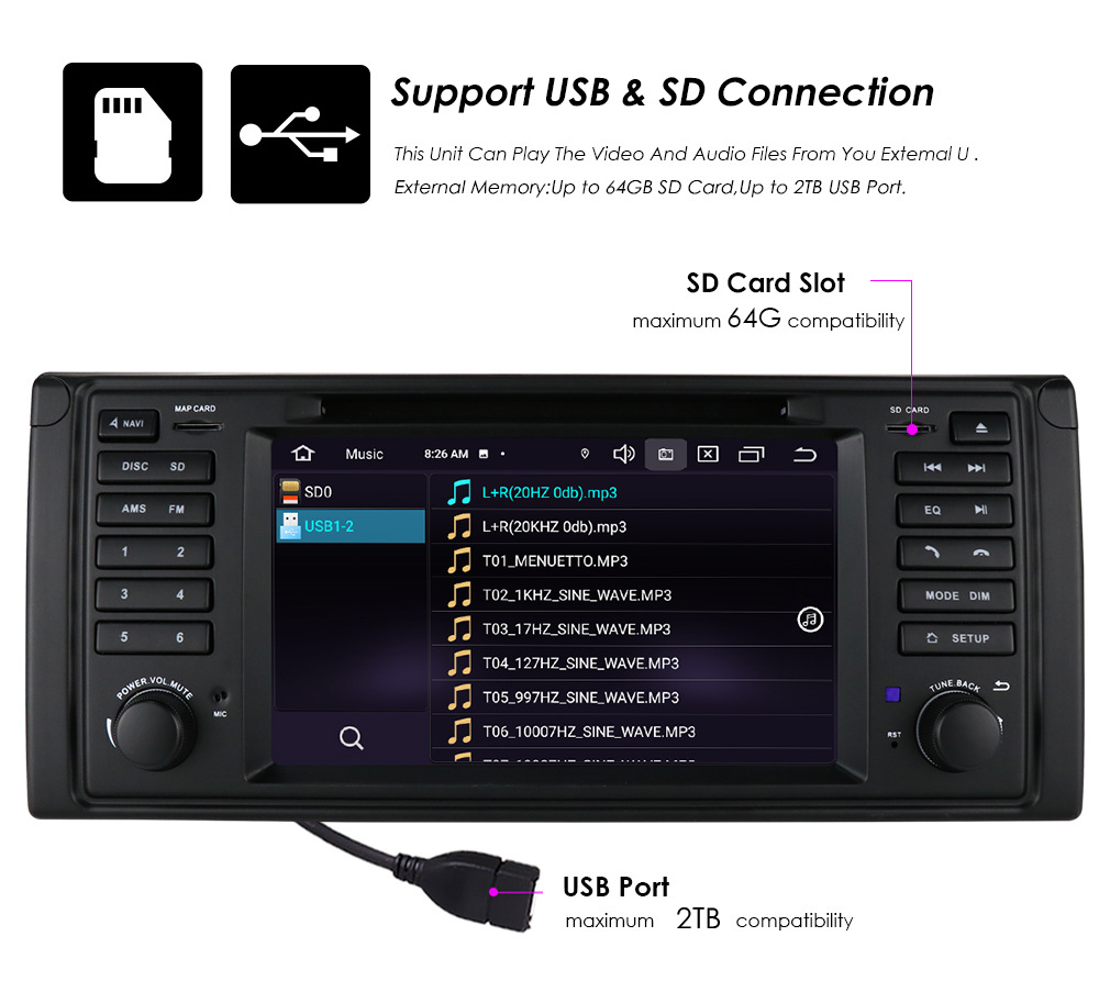 Cross-border 7-inch suitable for BWM BMW E53 Android GPS car navigator DVD reversing image central control integrated machine