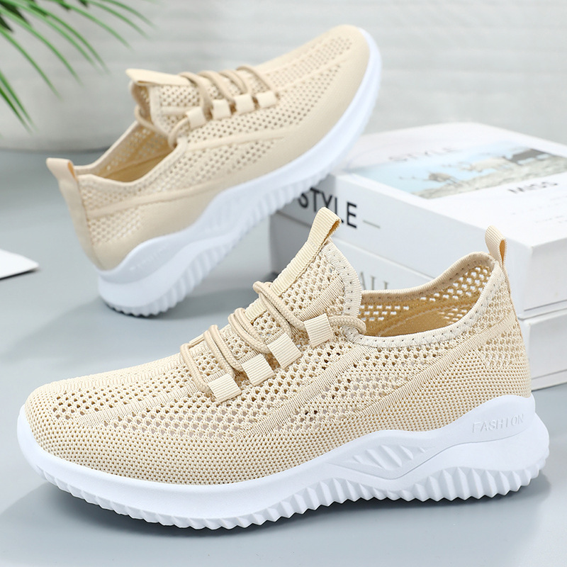 Zapatos de mujer primavera nuevos zapatos casuales una red de zapatos de suela suave ligera zapatos deportivos cómodos transpirables