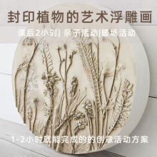 立体浮雕画石膏石膏diy植物创意美术娃娃儿童材料摆摊亲子商用