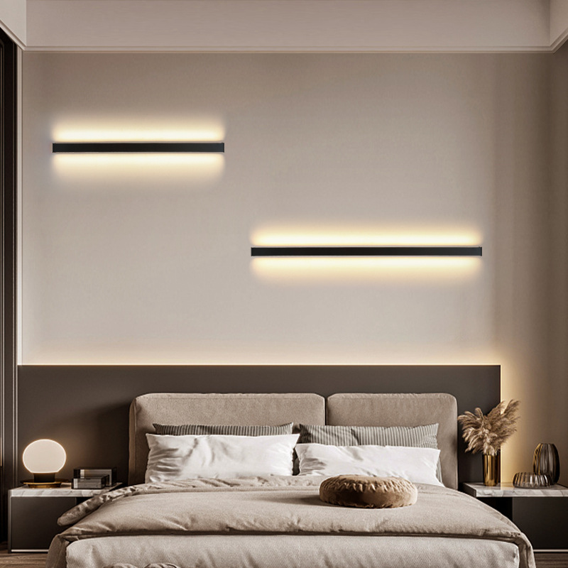 Nordic Bedroom Bedside Wall Lamp Simple Modern Living Room Sofa Background Wall Staircase Aisle Minimalist Long Wall Lamp