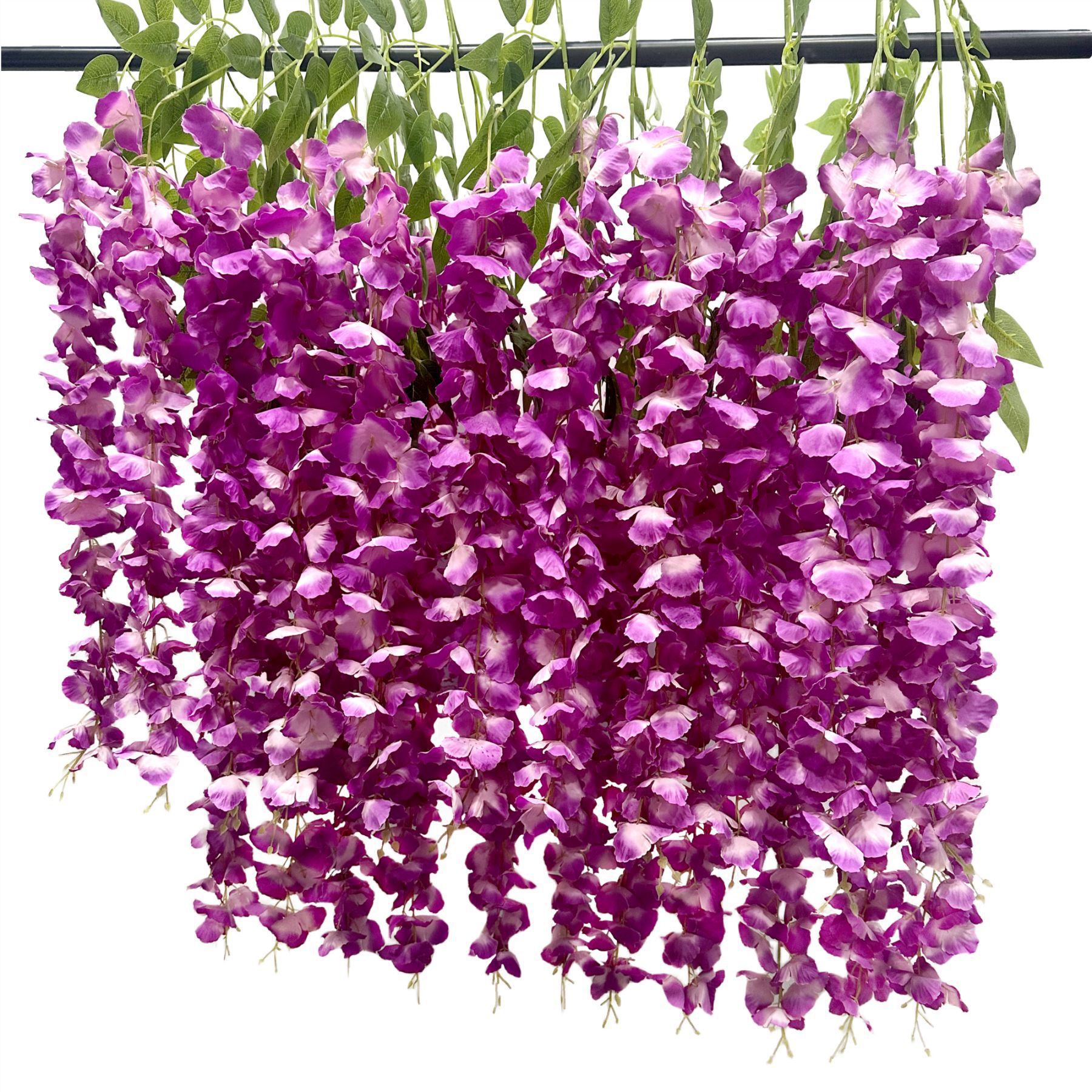 Flor de Wisteria artificial Flor de frijol rama Flor de frijol colgante boda falsa Flor de Wisteria decoración al por mayor Rama de Wisteria artificial