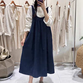 波点背带裙 2025秋季新款 减龄小众百搭叠穿背心裙女连衣裙5137