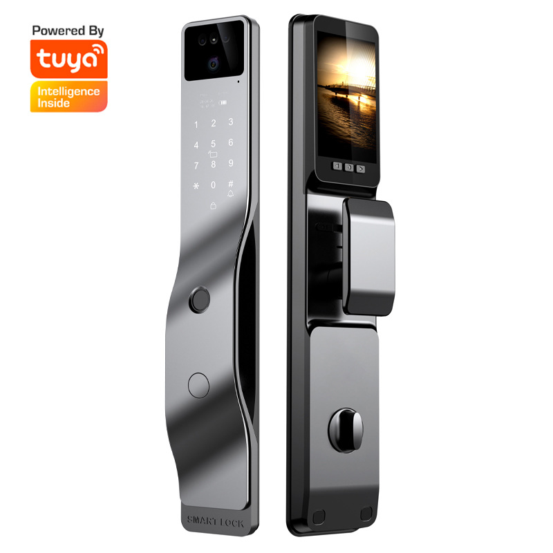 Tuya Fully Automatic Password Smart Door Home Induction Remote Unlocking Cat's Eye Capture Visual Cat's Eye Lock