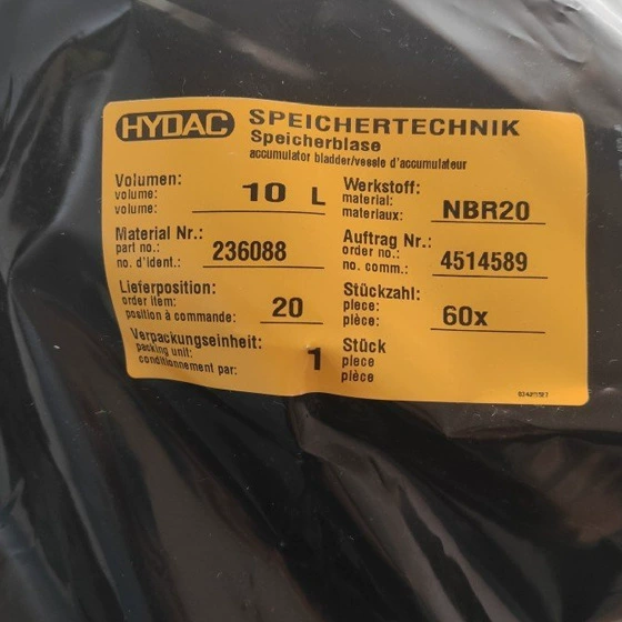 Кожаная сумка HYDAC Hedec Blase20L*7/8-14UNF/VG5 NBR20/P460 20L оригинал
