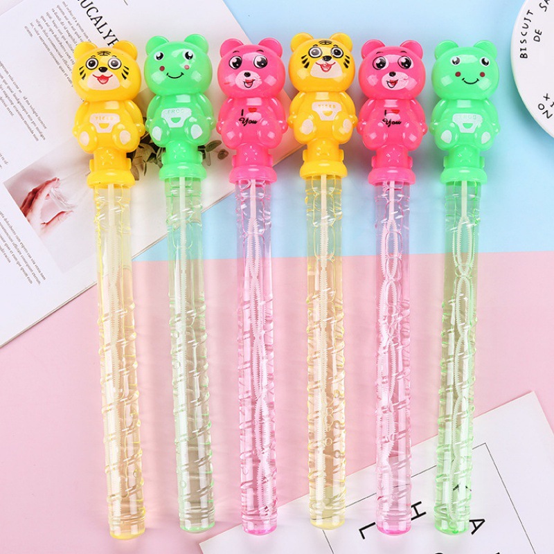 연한 갈색 38cm 버블 완드 액체 전달