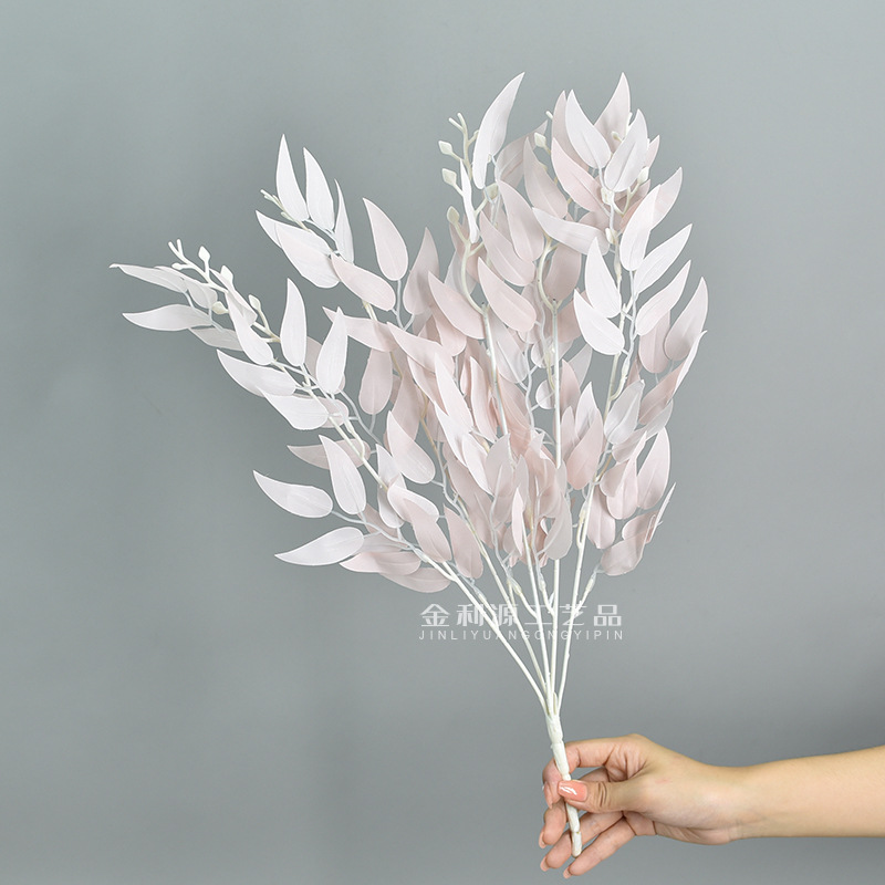 5-tenedor haz de hojas de sauce hojas de la boda Mori boda base flor transfronteriza simulación de hojas de sauce LY99705