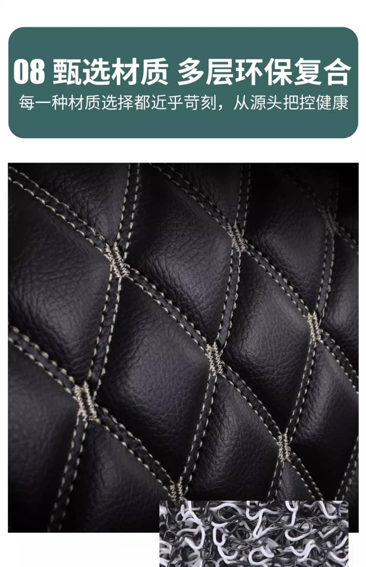 Suitable for Car Floor Mats for the Main and Passenger Seats, Special Leather Fully Surrounded Single Front and Rear Car Mats with Wire Rings