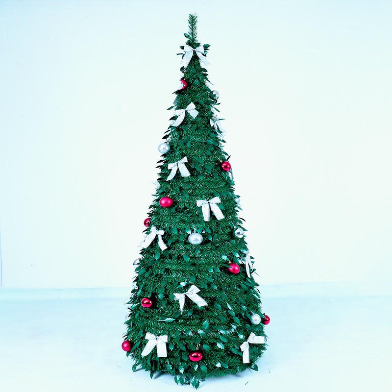 クリスマス装飾白い落雪伸縮クリスマスツリーセット家庭用宝塔折り畳み可能な円形着地木クロスボーダー|undefined