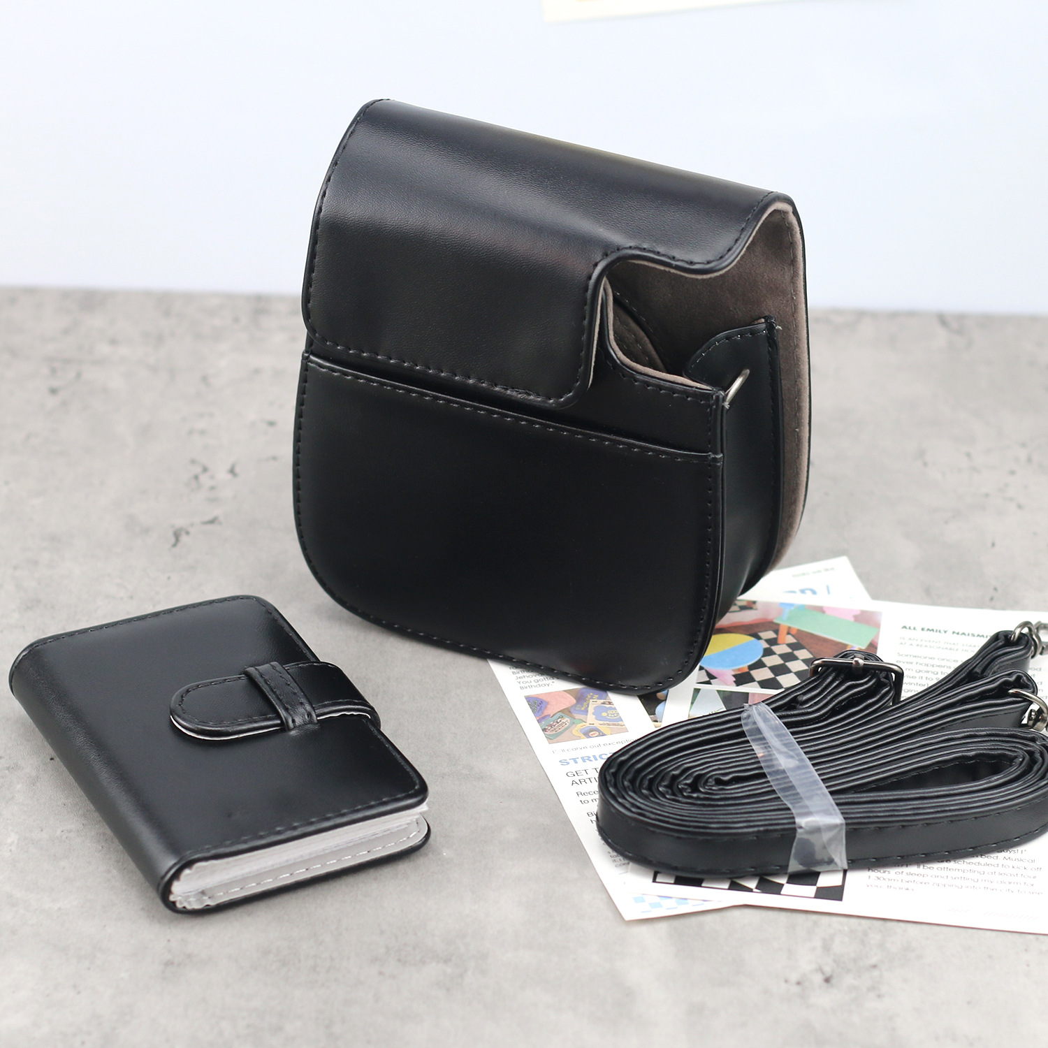 Una pieza de envío Polaroid mini12/11/8/9 Bolsa de cámara pura universal 3 pulgadas 28 en juego de álbum simple