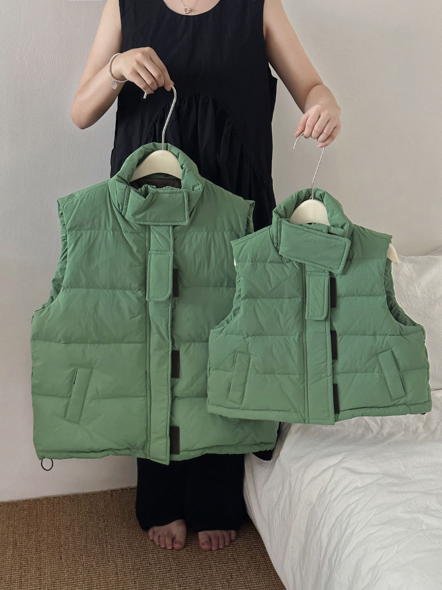 2023 nuevo Otoño e Invierno para niños padre-niño abajo chaleco ropa de trabajo estilo invierno para niños abajo chaleco