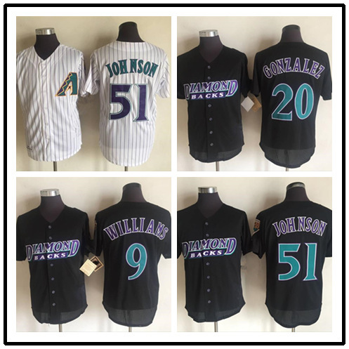 复古版棒球衣 响尾蛇队 Arizona Diamondbacks jersey 刺绣棒球服
