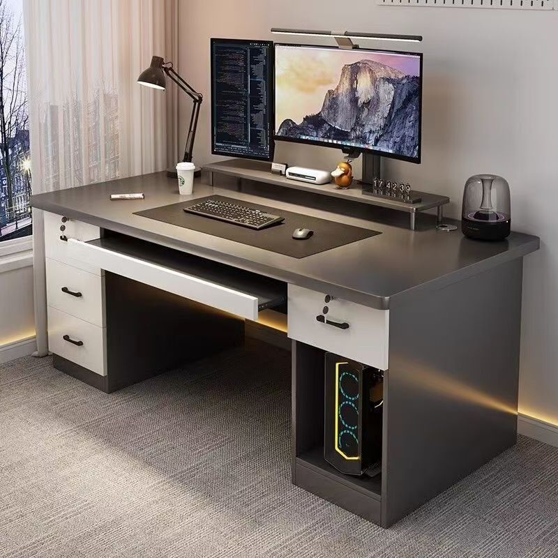 Computer Desk, Desktop, Home Use, Can Accommodate the Main Unit, Simple Modern Office Desk and Chair, Bedroom, Light Luxury, with Drawers, Writing Desk Computer Desk, Desktop, Home Use, Can Accommodate the Main Unit, Simple Modern Office Desk and Chair, Bedroom, Light Luxury, with Drawers, Writing Desk