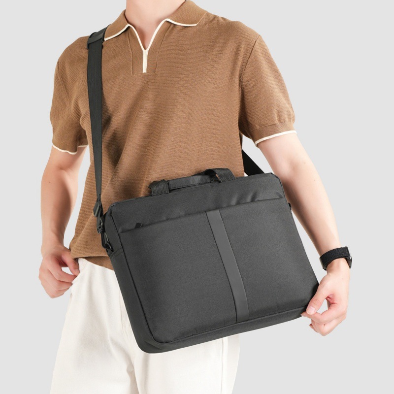 Business laptop bag, fashionable shoulder bag, large-capacity briefcase, laptop bag, gift, can be printed with logo