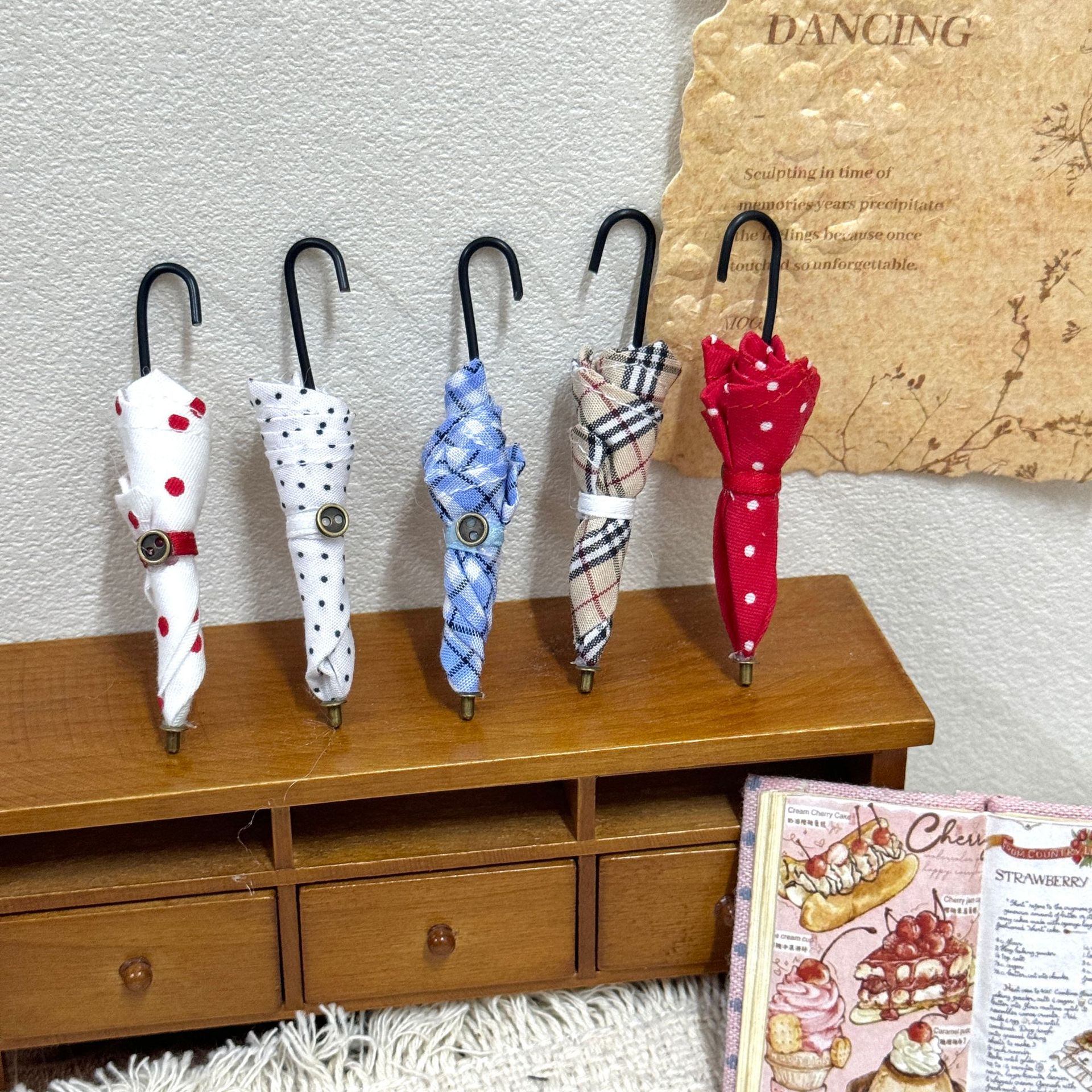 (Wholesale), small umbrella, decorative accessory, doll, cloth, 10cm