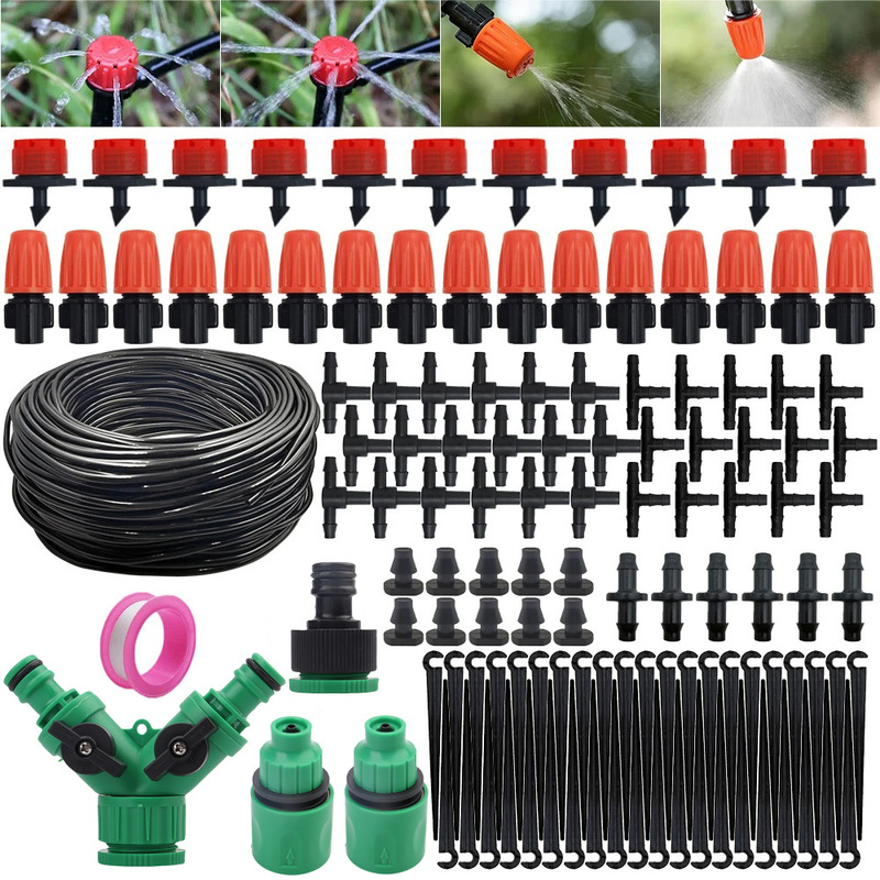 30m DIY Automatic Flower Watering Device Courtyard Humidification and Cooling Micro-Spray Watering Kit Automatic Drip Irrigation Watering System 30m DIY Automatic Flower Watering Device Courtyard Humidification and Cooling Micro-Spray Watering Kit Automatic Drip Irrigation Watering System