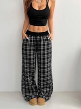 U 20141 Elastic Waist Plaid Pants �ҾӸ���ѝ �羳�W��