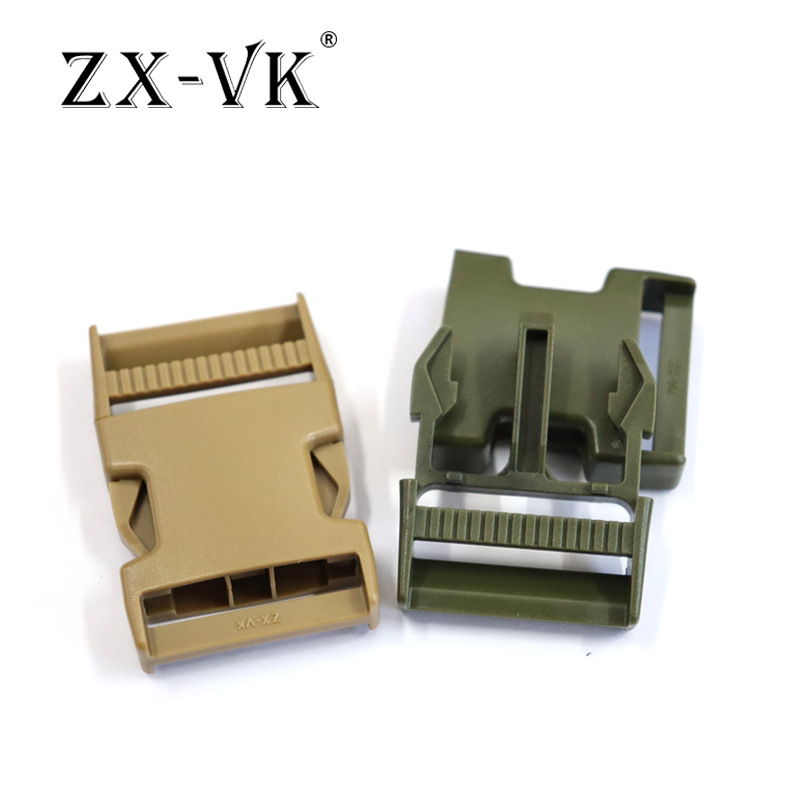 Fabricante 3,8 cm diámetro interior de plástico grueso hebilla cuadrada ejército hebilla verde correa de equipaje hebilla ajustable image 6