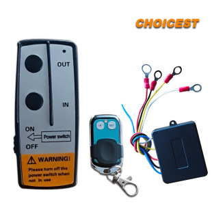 Cross-border direct supply two-key silver surface and key chain combination wireless electric winch remote control [10 sets free shipping