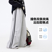男童秋季韩范直筒宽松运动卫裤2025新款儿童男孩春秋阔腿休闲裤子