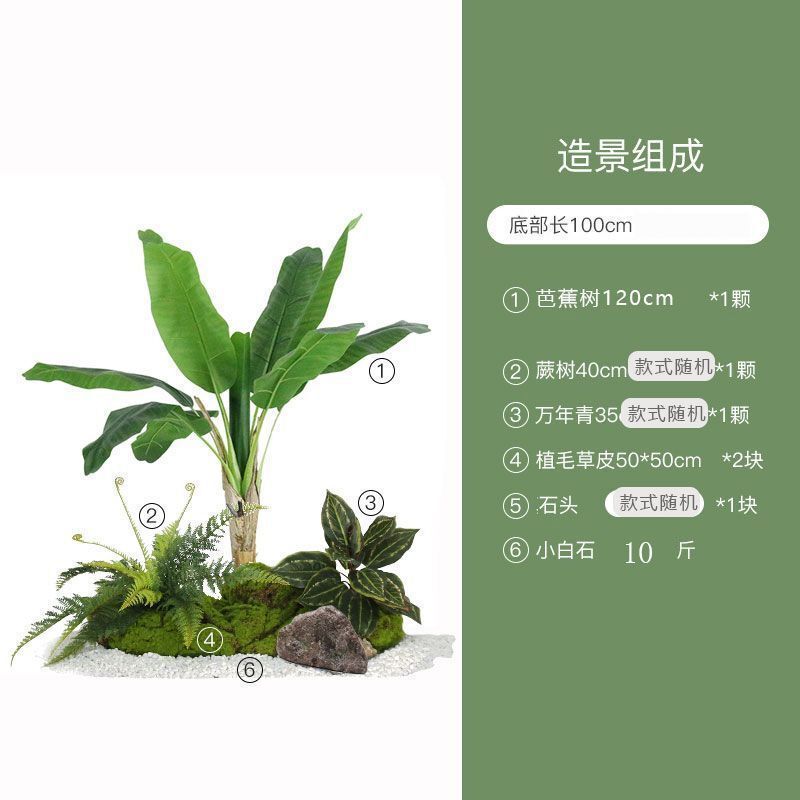 南天竹造園緑植物屋内階段下景観植物床置き鉢植えモデルルーム装飾|undefined