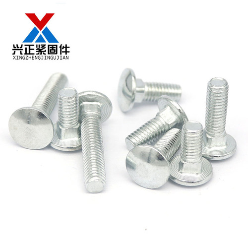 Semi-round head square neck bolt galvanized carriage screw large flat head shelf bolt bridge screw M5M6M8M10M12
