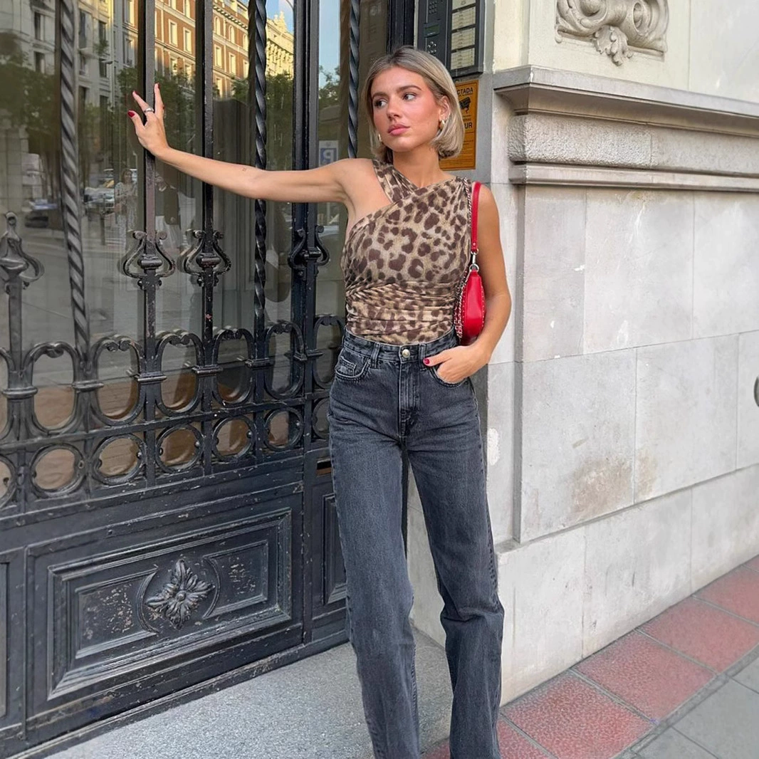 (Граница торговли), асимметричный комбинезон, европейский стиль, slim fit