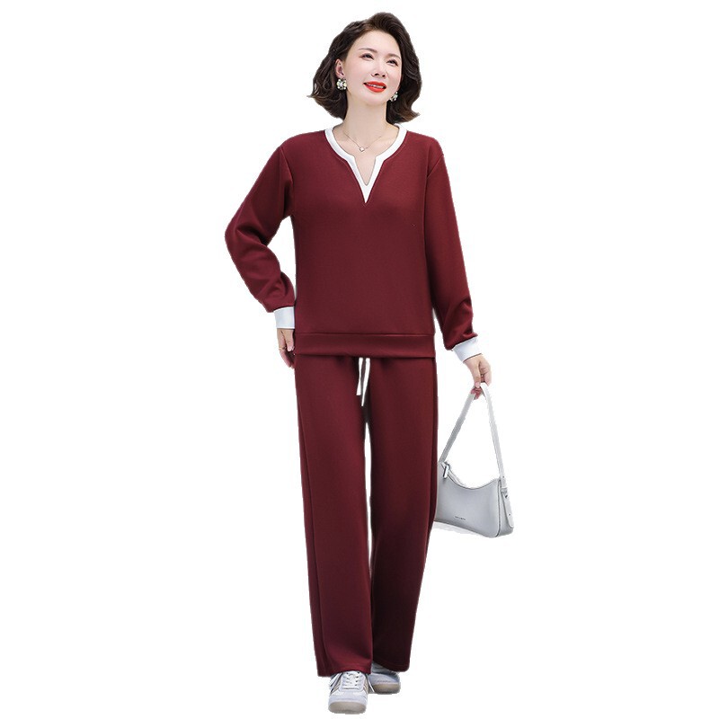 中老年人女装50岁60休闲套装2025新款妈妈秋装春秋季运动服两件套|undefined