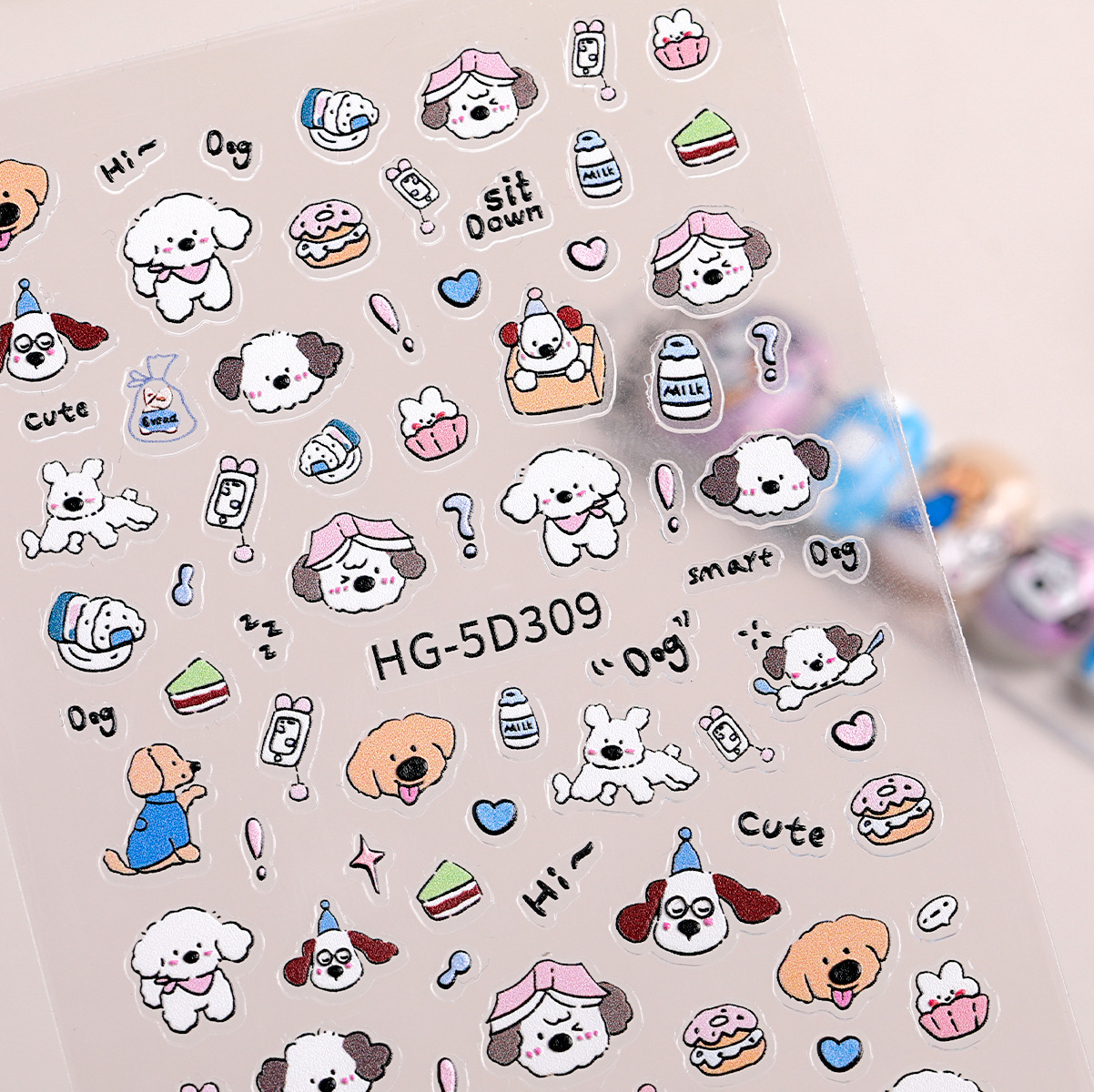 11g Weight Nail Decals  Classification of Nail Art Accessories Nail Patches Nail Supplies PET, tpu Material Animal, Cartoon Pattern Cute Style Cute Animal Cartoon PET Tpu Nail Patches 3
