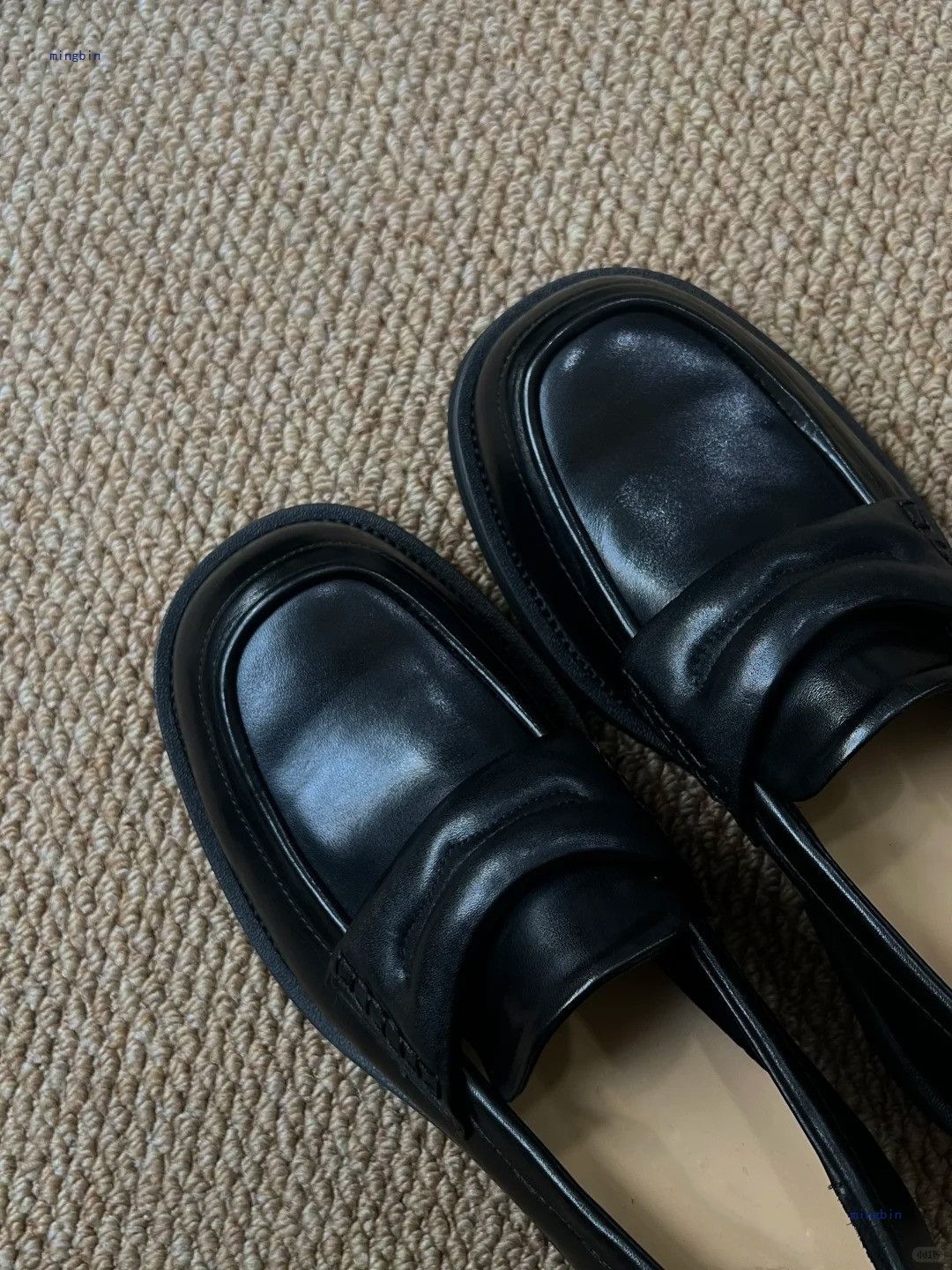 Mocassins à bout carré ShoeVault pour hommes, chaussures derby tendance et respirantes pour l'été, semelle épaisse rétro rehaussante_voghion.com