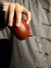 宜興手工原礦大紅袍西施紫砂壺茶壺石瓢大小號朱泥泡茶單壺