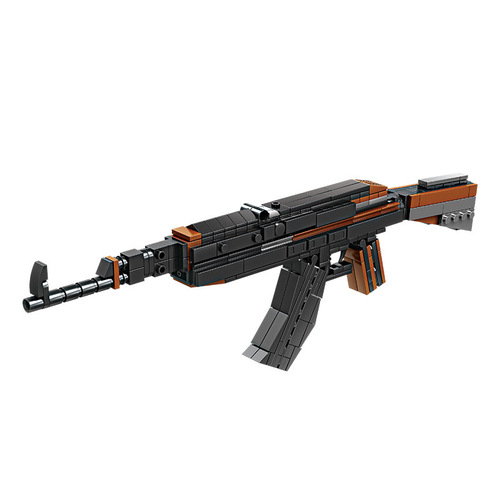 Kaizhi building blocks are compatible with LEGO boys' educational assembly AK-47 toy submachine gun children's insertion model puzzle