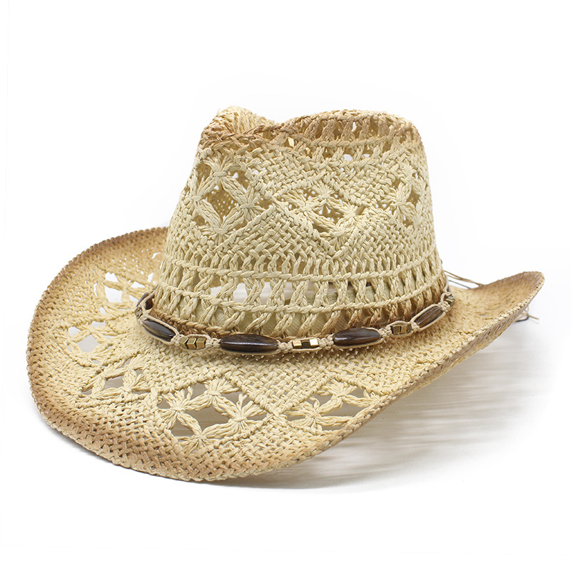 Vintage Sun Hat New Style Travel Sunshade Casual Versatile Beach Spring Summer Foreign Trade Retro Denim Straw Hat For Men And Women_voghion.com