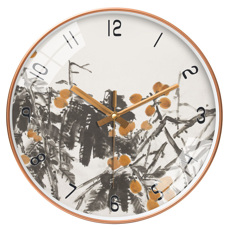 Reloj de pared de estilo chino para sala [20cm/8 pulgadas], diseño creativo moderno y atmosférico, reloj de cuarzo silencioso/artístico